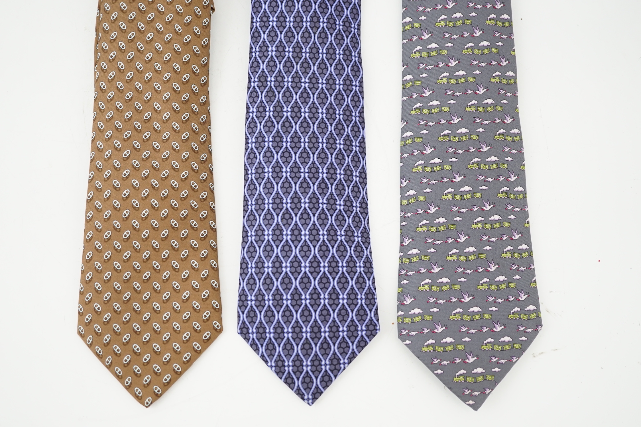 Three Hermès ties